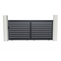 Casanoov - Portail coulissant 4m VOGEL H.180cm aluminium gris