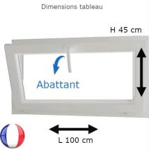 Gefradis - Fenêtre PVC abattant H 45 x L 100 cm avec poignée