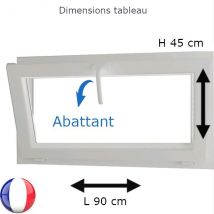 Gefradis - Fenêtre PVC abattant H 45 x L 90 cm avec poignée