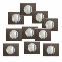 Promotion 10 Interrupteurs Céliane Black Nickel titane complets Non Legrand