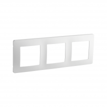 Debflex - CALY PLAQUE 3 POSTES HORIZONTALE OU VERTICALE BLANC