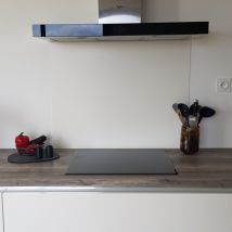 Alucouleur - Crédence Aluminium Blanc Pure ral 9010 SAT H 60 cm x L 130 cm