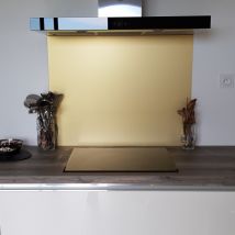Alucouleur - Crédence Aluminium Anodisé OR H 60 cm x L 140 cm