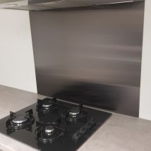 Alucouleur - Fond de Hotte / Crédence Inox Noir Brossé H 35 cm x L 70 cm de 0