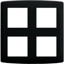 Eur'ohm - Plaque de finition polycarbonate - 2x2 postes - ESPRIT Couleur Anthracite