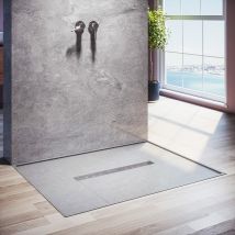 Sirhona - SIRHONA Drain de douche rectangulaire de 80cm avec grille à motifs de briques