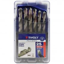 Tivoly • Coffret 25pcs de Forets Métaux rectifiés HSS