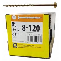 Domax - BOITE DE 50 VIS À TÊTE RONDELLE 8 x 120