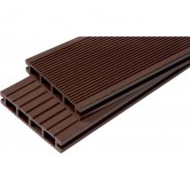 Mccover - Lame terrasse bois composite alvéolaire Dual Chocolat