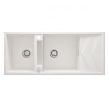 Otitec - Evier de cuisine en granit magnétique blanc - DEANTE - 50 x 116 cm