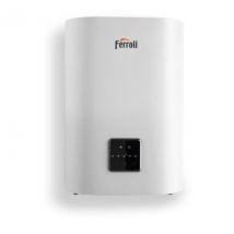 Ferroli - Chauffe eau électrique TITANO TWIN 30L - Plat - Multiposition - Blanc