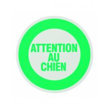 Thirard - THIRARD - Plaque signalétique Ø 80mm "ATTENTION AU CHEIN" avec adhésif - THIRARD