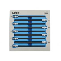 Laser Tools - JEU LASER 7358 D'EMBOUTS EXTRA LONGS HEXAGONAUX 6 PANS TETE A BOULE