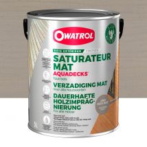 Saturateur bois à l'eau Owatrol AQUADECKS Gris vieux bois (ow41) 5 litres