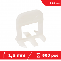 Flat-pro - Lot de 500 croisillons à cale autonivelants CLIP-IT 1