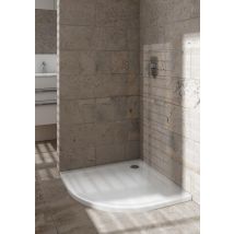 Otitec - Receveur de douche en acrylique blanc - semi circulaire R55 - ZAHER - 90 x 90