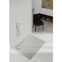 Otitec - Receveur de douche en acrylique - gris ciment - rectangulaire - CRES - 140 x 80
