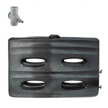 Ds Eau - Kit Récupérateur Eau de Pluie Hors-Sol Mural 850 Litres DS EAU Gris Anthracite Garantie 5 ans + Filtre avec Fonction trop plein