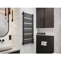 Otitec - Sèche serviette électrique noir - 900 watt- 50 x 190 - STITCH