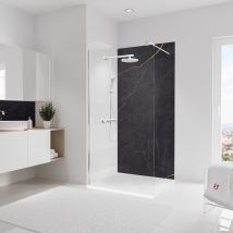 Schulte Panneau mural Marbre anthracite or