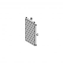 Alsafix - 50 plaques perforees (l x L x ep) 100 x 200 x 2