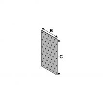 Alsafix - 50 plaques perforees (l x L x ep) 120 x 200 x 2