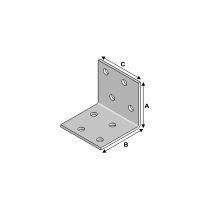 Alsafix - 100 equerres sans renforts (H x L x l x ep) 40 x 40 x 40 x 2