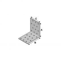 Alsafix - 50 equerres perforees (H x L x l x ep) 100 x 100 x 100 x 2