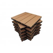 Mccover - Pack dalle de terrasse 1m² modular (11 pièces) Terre cuite