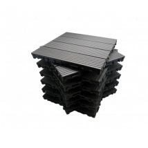 Mccover - Pack dalle de terrasse 1m² modular (11 pièces) Gris carbone