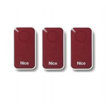 Nice - Lot de 3 Télécommandes NICE INTI1R - 1 canal rouge 433