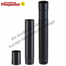 Cheminees Poujoulat - Kit raccordement intérieur conduit émaillé pour poêles à granulés - Poujoulat Diamètre 100