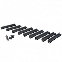 Mea - Pack de 9 caniveaux MEAPARK avec grille à fente + profil E-BLADE R en Inox