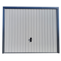 Spadone - Porte de garage basculante blanche l.250 x H.200 cm x Ep.20 mm