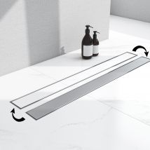 Aica Sanitaire - AICA caniveau de douche en acier inoxydable italien 2 en 1
