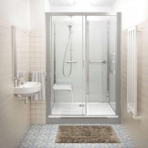 Roth - Cabine de douche version haute en niche largeur 136 cm largeur 77
