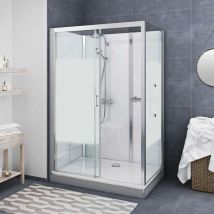 Roth - Cabine de douche version haute en angle longueur 116 cm largeur 77