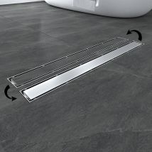 Ocean Sanitaire - OCEAN caniveau de douche en acier inoxydable italien 2 en 1 + siphon 360°