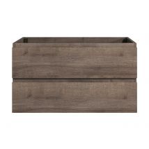 Meuble de salle de bain Angela 90cm - Badplaats - chene brun – Armoire rangement