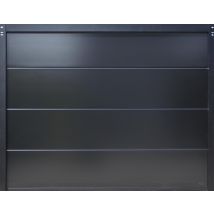 Spadone - Porte de garage sectionnelle motorisée Noir 2100 l.250 x H.200 cm x Ep.40 mm