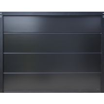 Spadone - Porte de garage sectionnelle motorisée Noir 2100 l.240 x H.200 cm x Ep.40 mm