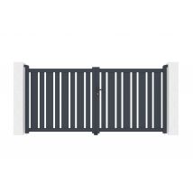 Casanoov - Portail battant 3m VEYMONT H.140cm aluminium gris