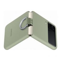 Samsung - Coque silicone avec anneau Z Flip3 Vert Olive
