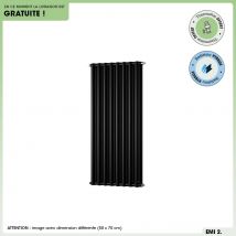 Otitec - Radiateur Eau Chaude Mixte avec Thermostat OFFERT | EMI 2 - Noir Mat | 710 W | 66