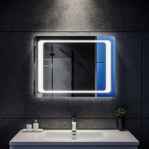 Sirhona - Miroir Salle de Bain Lumineux avec Anti-buée & Intrrupteur Infrarouge