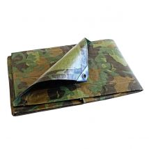 Bâche Camouflage 1,8x3 M - Tecplast - Cm150mu - Haute Qualité - Bâche Militaire De Protection Imperméable