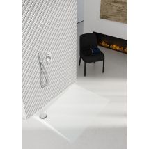 Otitec - Receveur De Douche Rectangle Extra Plat Antidérapant White Scale Couleur : Blanc 110 X 80 Cm Cres