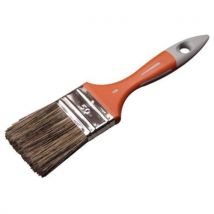 Savy - Pinceau Brosse Plate Taille 40 Mm Spécial Lasure Manche Bi Matière Virole Inox