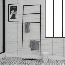 Galedo - Porte Serviettes En Métal Noir Mat 60x176cm - Type Atelier - Facto Dark 2