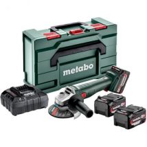 Meuleuse D'angle Sans Fil - Metabo - W 18 L 9-125 Quick - 18 V - Metabox 165 L